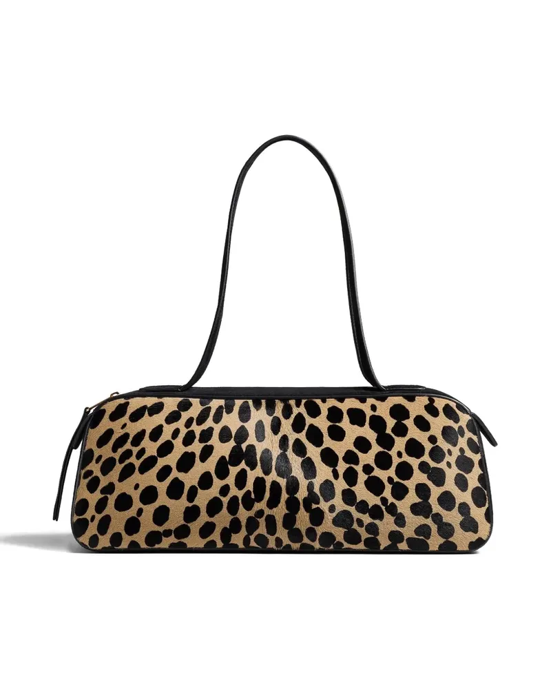 KHAITE Simona Schultertasche mit Animal-Print - Braun Braun