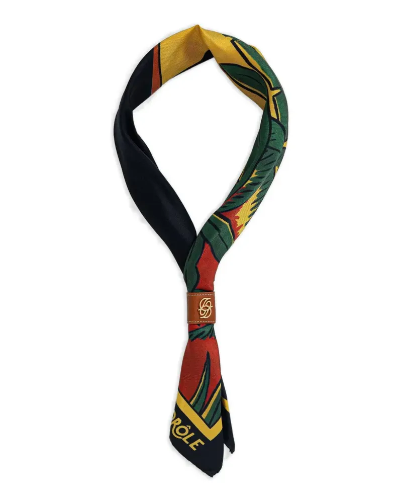 Drôle de Monsieur graphic-print scarf - Schwarz Schwarz