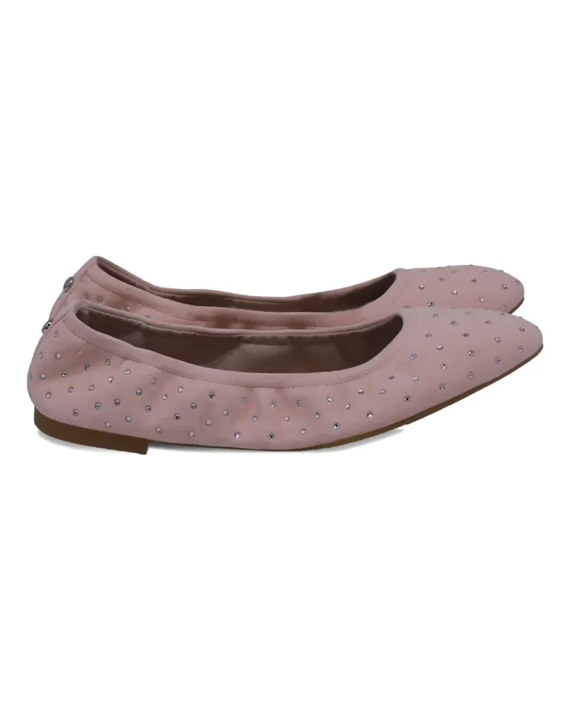 Stuart Weitzman crystal-embellished ballet flats - Rosa Rosa