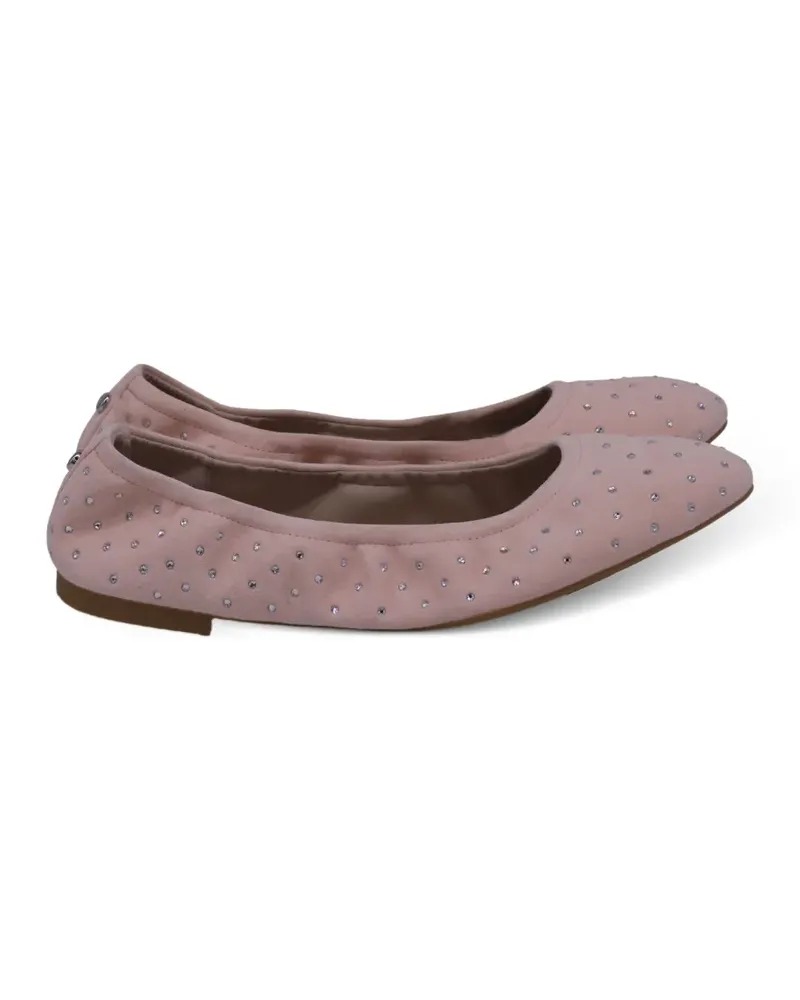 Stuart Weitzman Ballerinas mit Kristallen - Rosa Rosa