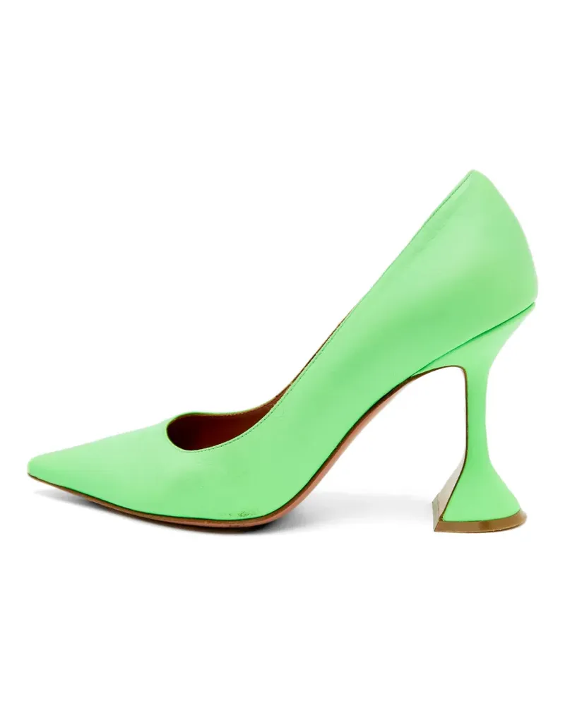 Amina Muaddi patent leather pointed yoe pumps - Grün Grün