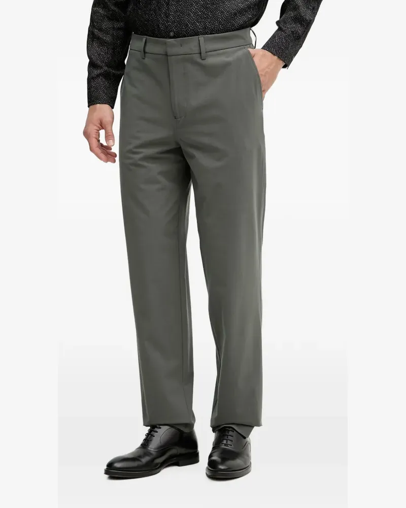 Armani Exchange logo-plaque tailored trousers - Grau Grau