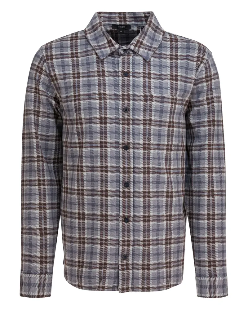 Vince check-pocket shirt - Grau Grau