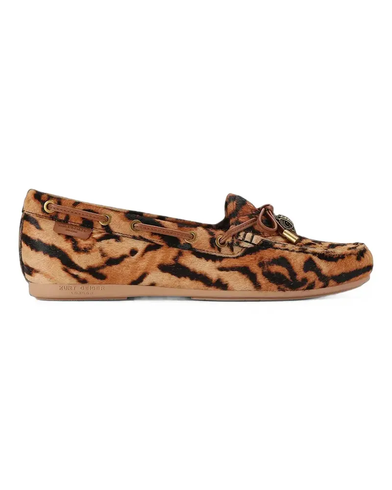 Kurt Geiger tiger-print quilted loafers - Braun Braun