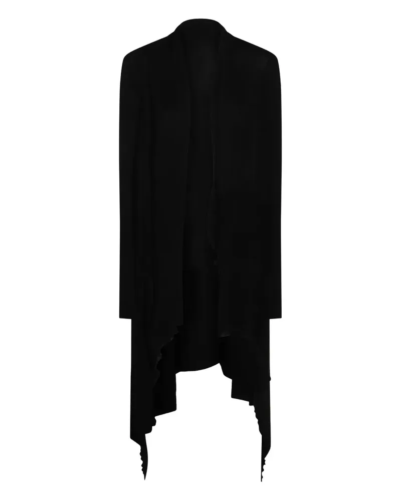 Rick Owens Asymmetrischer Mantel - Schwarz Schwarz