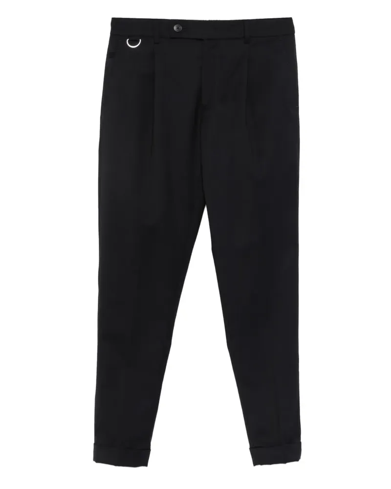 Low Brand Bundfaltenhose mit D-Ring - Schwarz Schwarz
