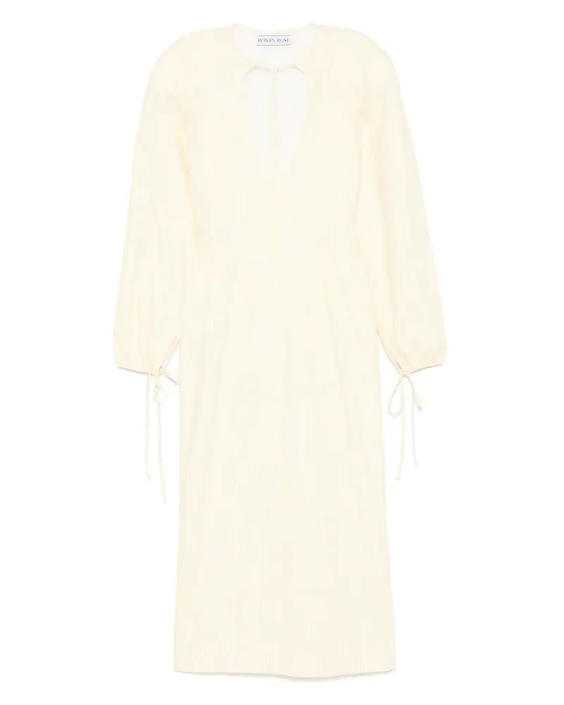 Rowen Rose Gestreiftes Maxikleid - Gelb Gelb