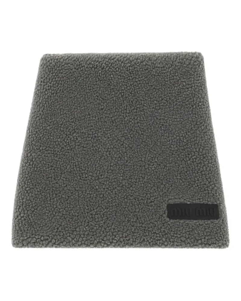 Miu Miu Minirock mit Teddy-Struktur - Grau Grau