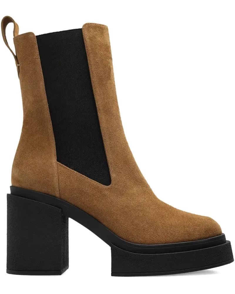 NODALETO platform heel boot - Braun Braun