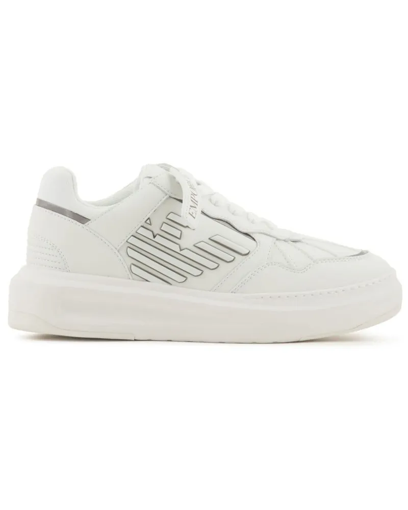 Emporio Armani Sneakers mit Logo-Prägung Weiß