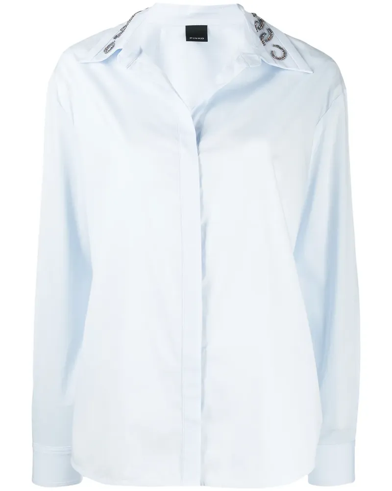 Pinko Hemd mit verziertem Kragen - Blau Blau