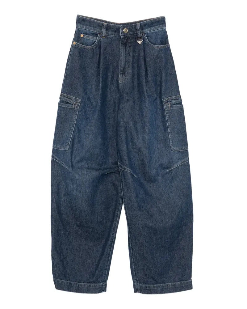 Emporio Armani pocket pleated jeans - Blau Blau