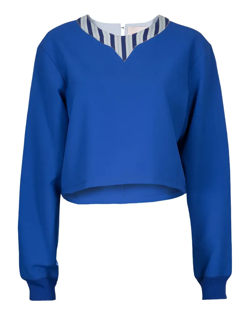 Roksanda Ilincic Pre-owned Sweatshirt mit Streifendetail - Blau Blau