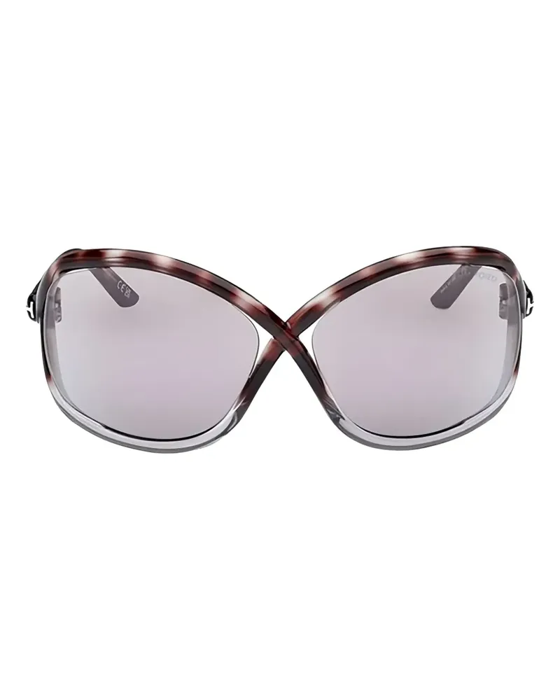 Tom Ford Sonnenbrille mit geometrischem Gestell - Braun Braun