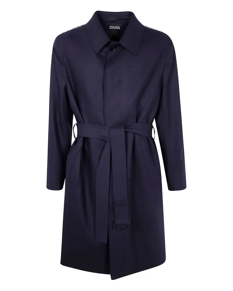 Ermenegildo Zegna Mantel mit Gürtel - Blau Blau