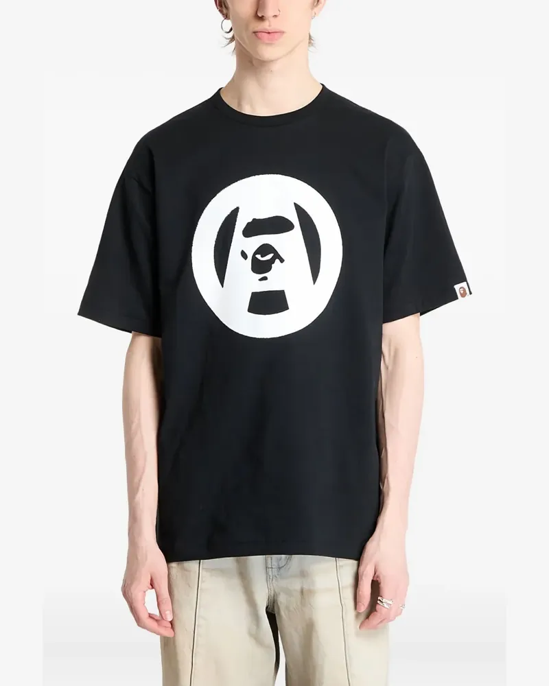 BAPE Stencil Circle Ape T-Shirt - Schwarz Schwarz