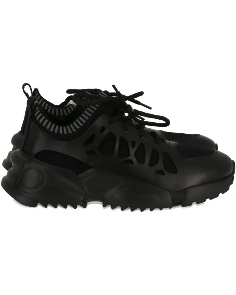 Ferragamo Sneakers mit Cut-Out - Schwarz Schwarz