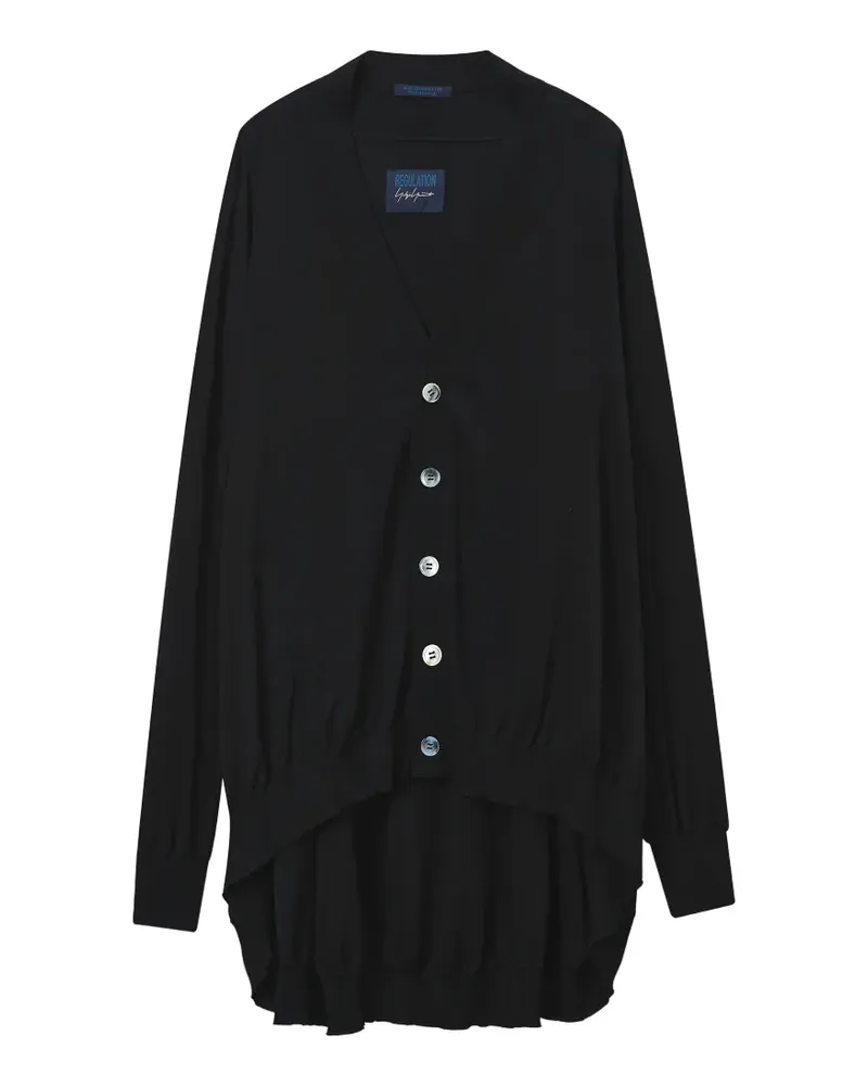 Yohji Yamamoto Oversized-Cardigan mit Knöpfen - Schwarz Schwarz