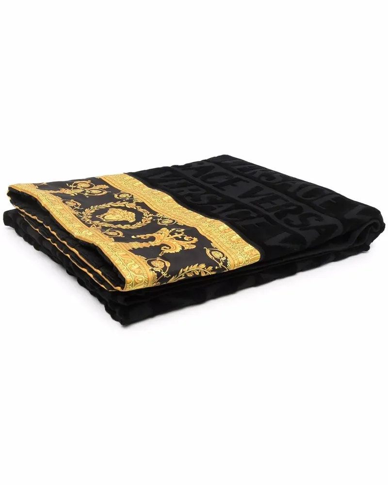 Versace I ♡ Baroque Badetuch - Schwarz Schwarz