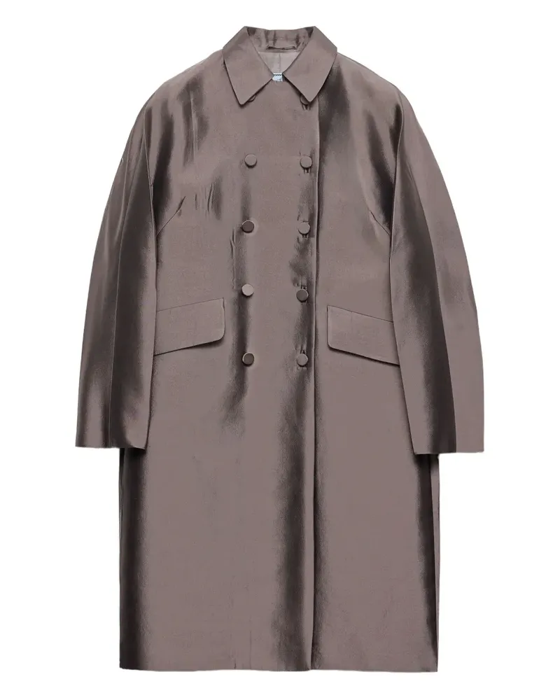 Prada Doppelreihiger Mantel - Grau Grau