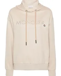 Moncler Hoodie mit Logo-Stickerei Nude