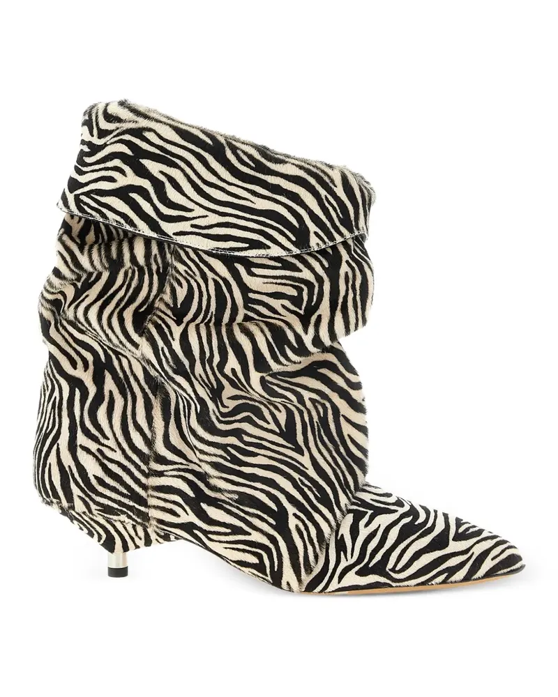 Isabel Marant Edrik Stiefeletten mit Zebra-Print - Nude Nude