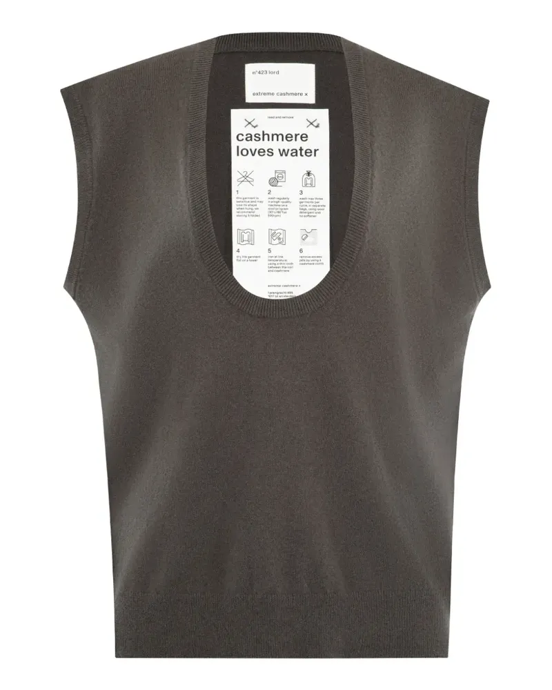 extreme cashmere Lord scoop-neck vest - Braun Braun