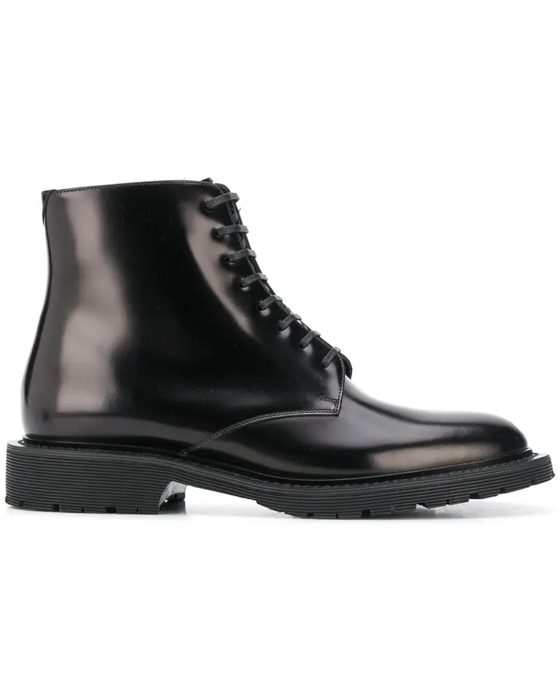 Saint Laurent Stiefel im Military-Look - Schwarz Schwarz