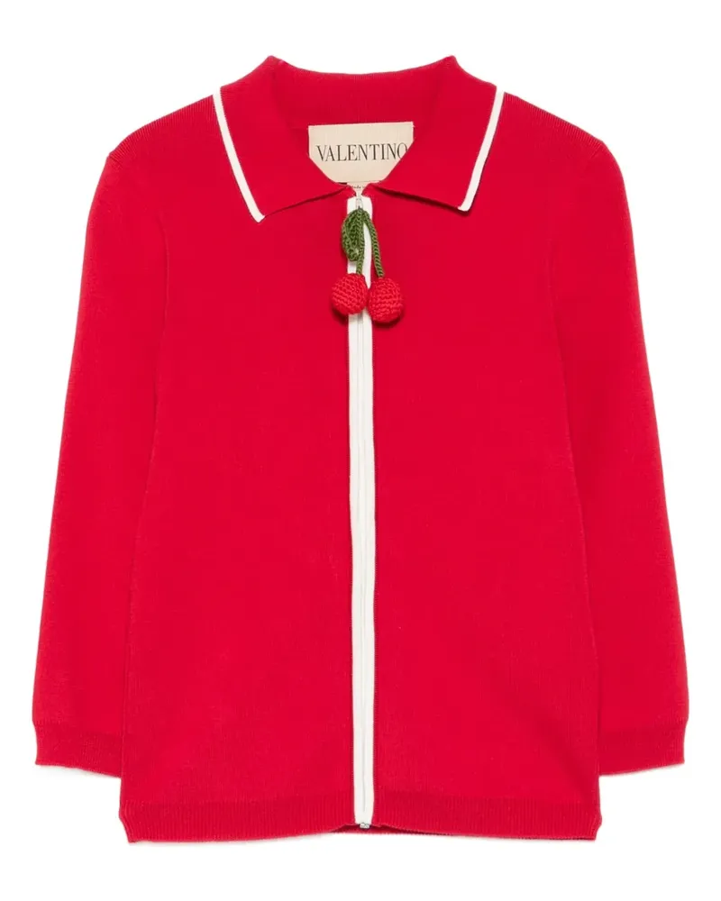 Valentino Garavani Reißverschluss-Cardigan mit Kirschen - Rot Rot