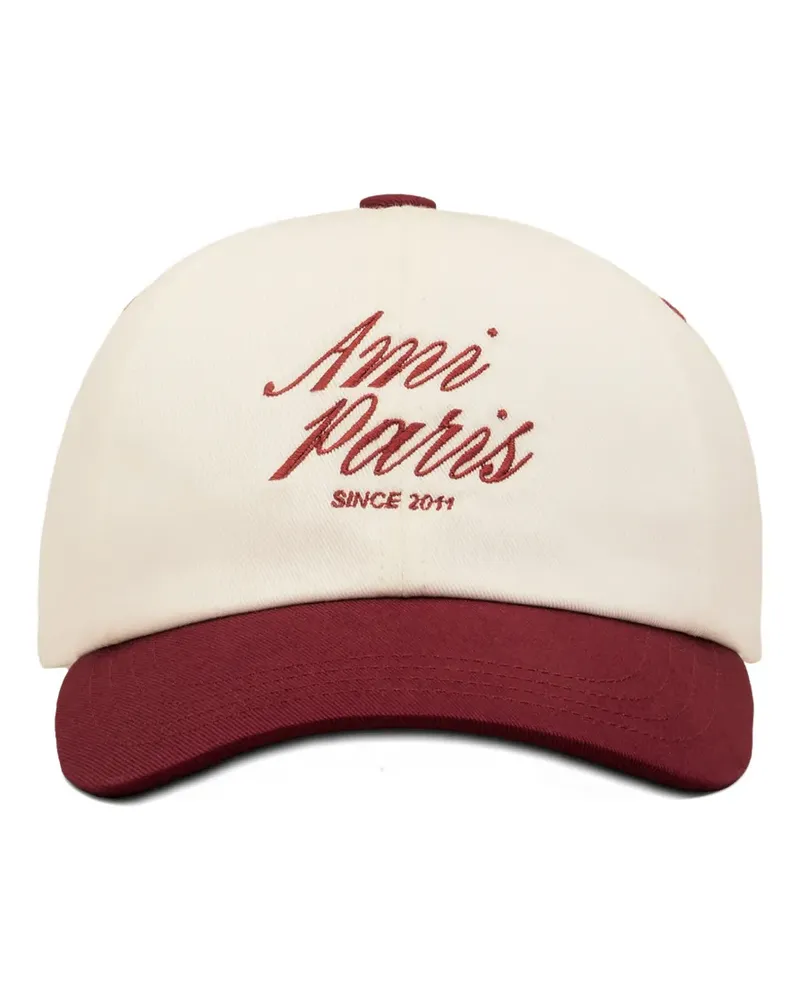AMI Paris Baseballkappe mit Stickerei - Nude Nude
