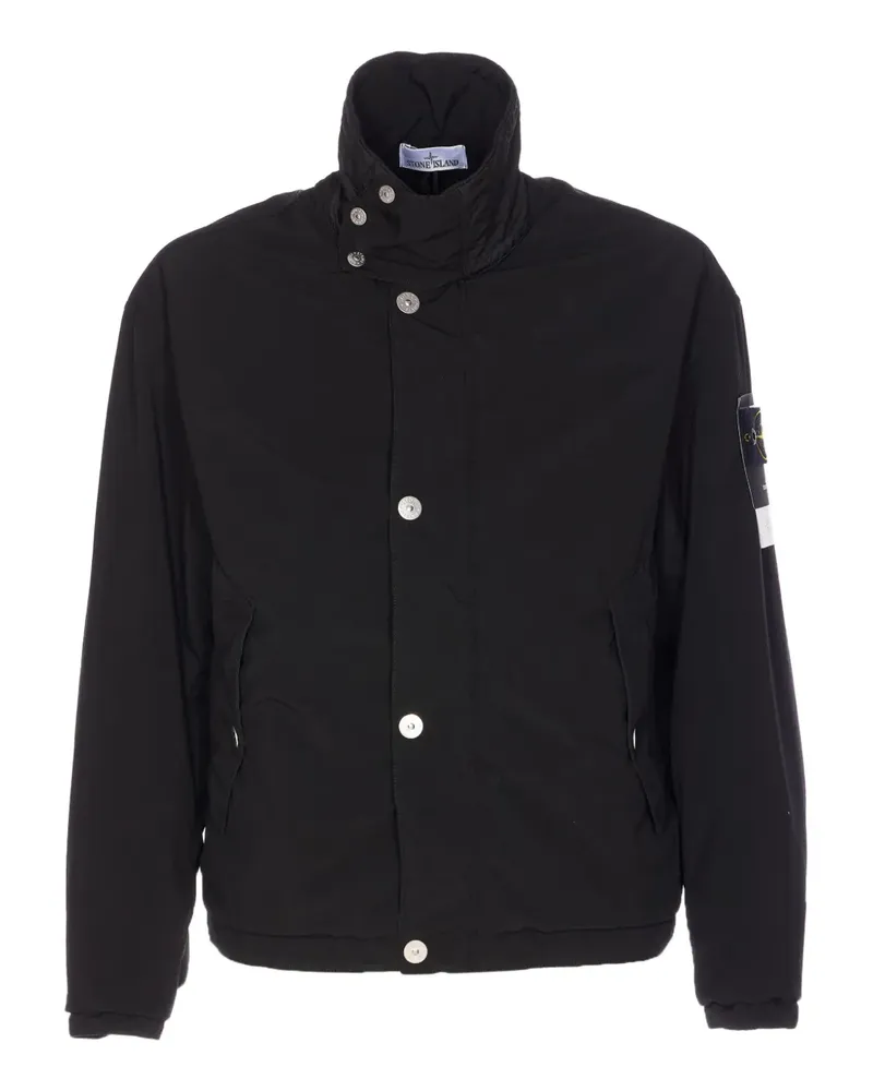 Stone Island Jacke mit Logo-Patch - Schwarz Schwarz
