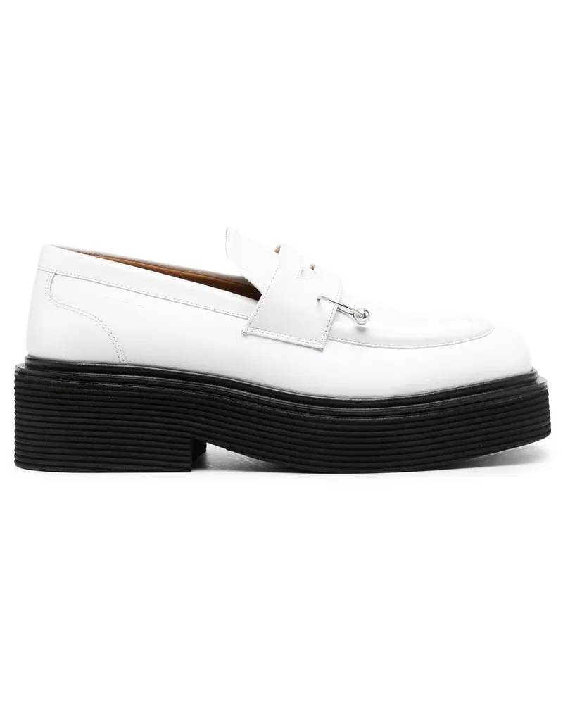 Marni Loafer mit Piercing Weiß
