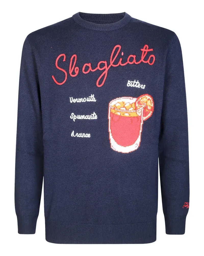 MC2 Saint Barth Bestickter Pullover mit Rundhalsausschnitt - Blau Blau