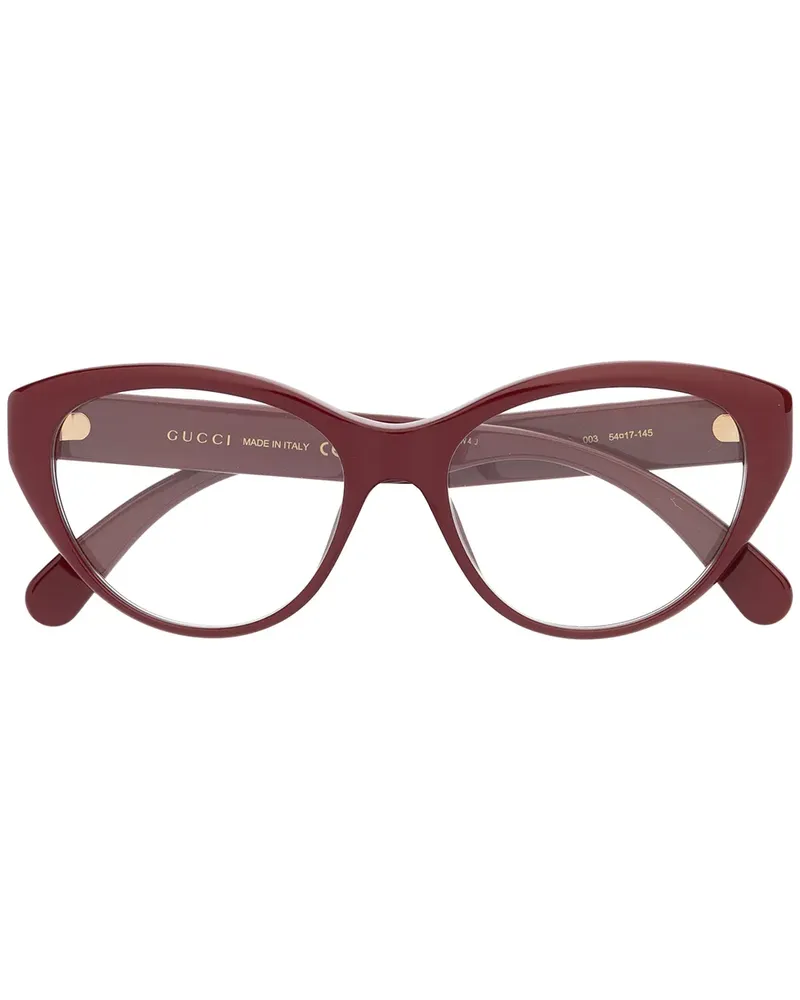Gucci Cat-Eye-Sonnenbrille mit Logo - Rot Rot