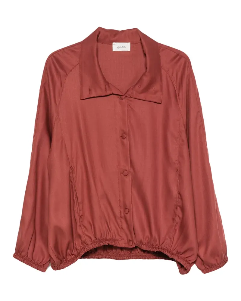 VICOLO button-up high-neck top - Rot Rot