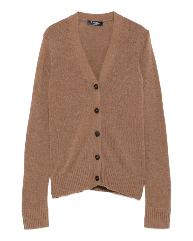 Max Mara Max Mara Cardigan mit V-Ausschnitt - Braun Braun