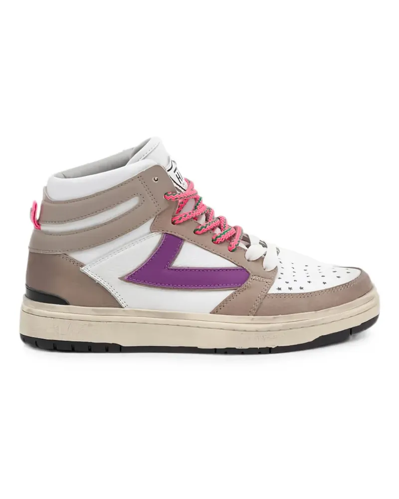 HTC Hollywood Trading Company Perforierte Starlight High Sneakers - Weiß Weiß
