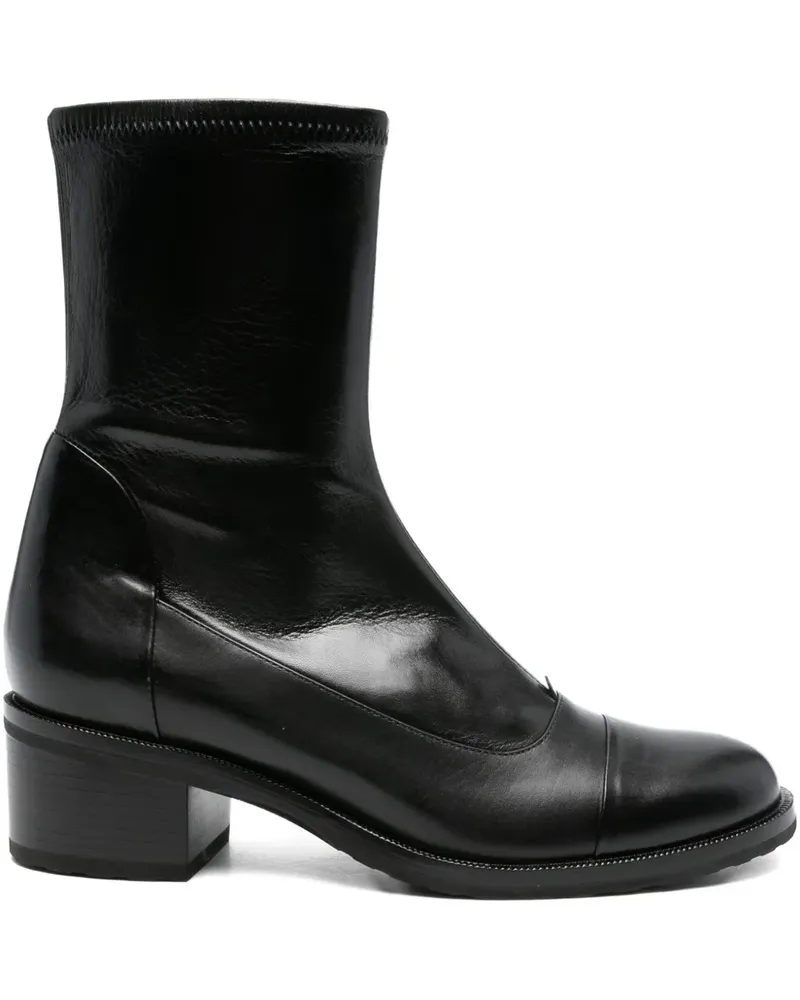 Truman's Shoes Stiefeletten aus Leder 50mm - Schwarz Schwarz