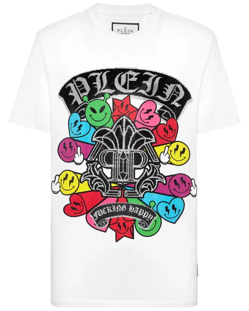 Philipp Plein T-Shirt mit Logo-Print - Weiß Weiß