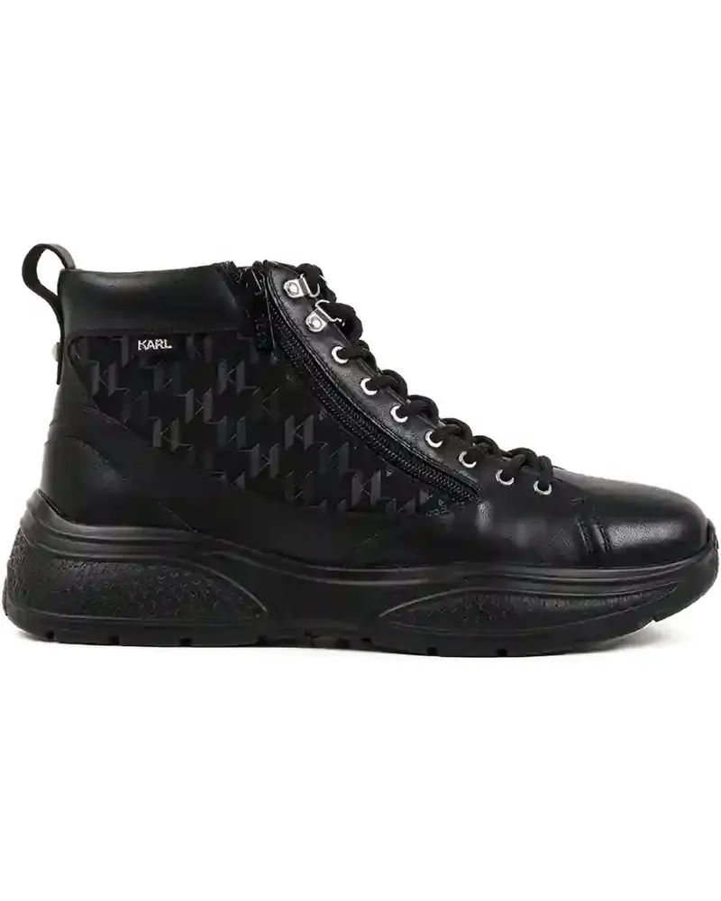 Karl Lagerfeld Stiefel mit Monogramm - Schwarz Schwarz