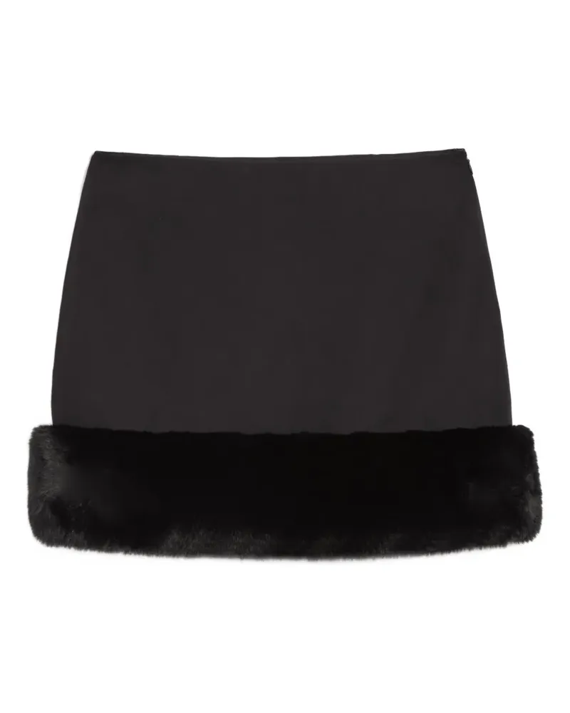 APPARIS Meadow Minirock mit Faux Fur - Schwarz Schwarz