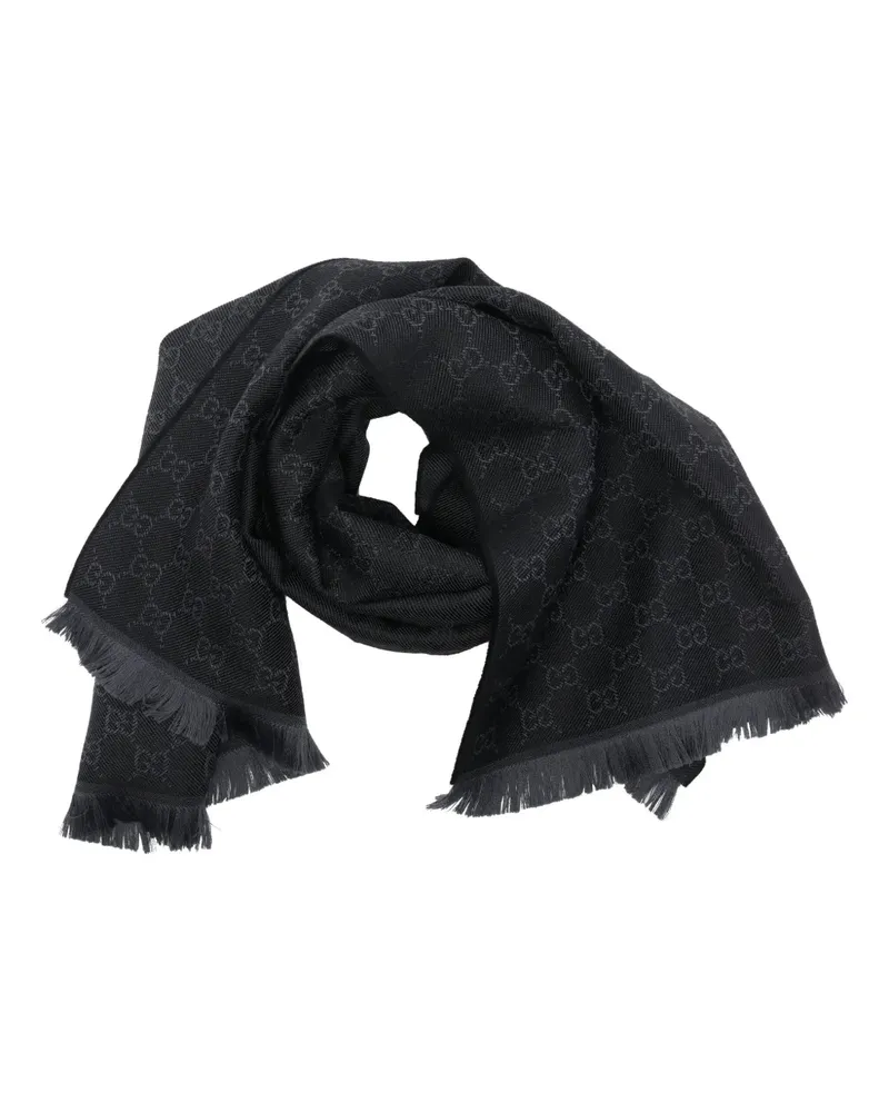 Gucci Schal mit GG-Muster - Schwarz Schwarz