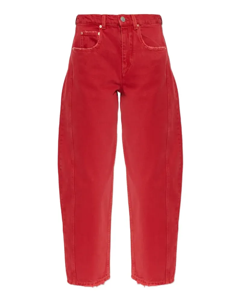 Isabel Marant Oriane frayed-edge jeans - Rot Rot