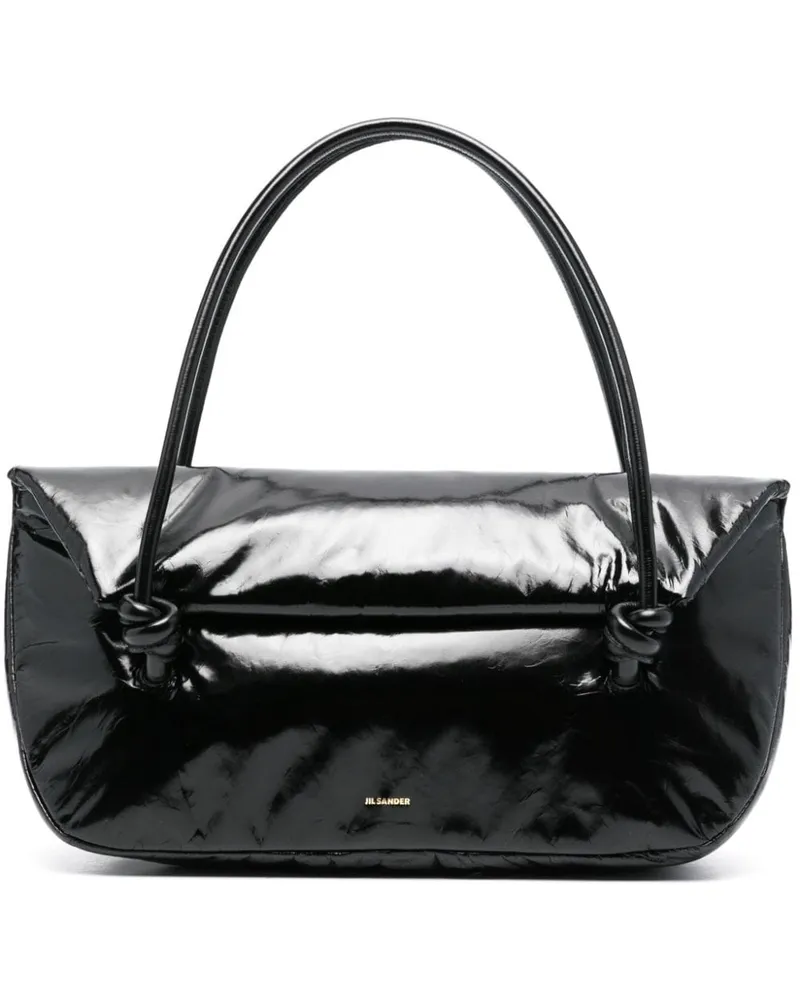 Jil Sander Shopper aus Lackleder - Schwarz Schwarz