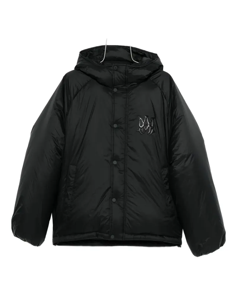 Amiri logo-patch hooded jacket - Schwarz Schwarz