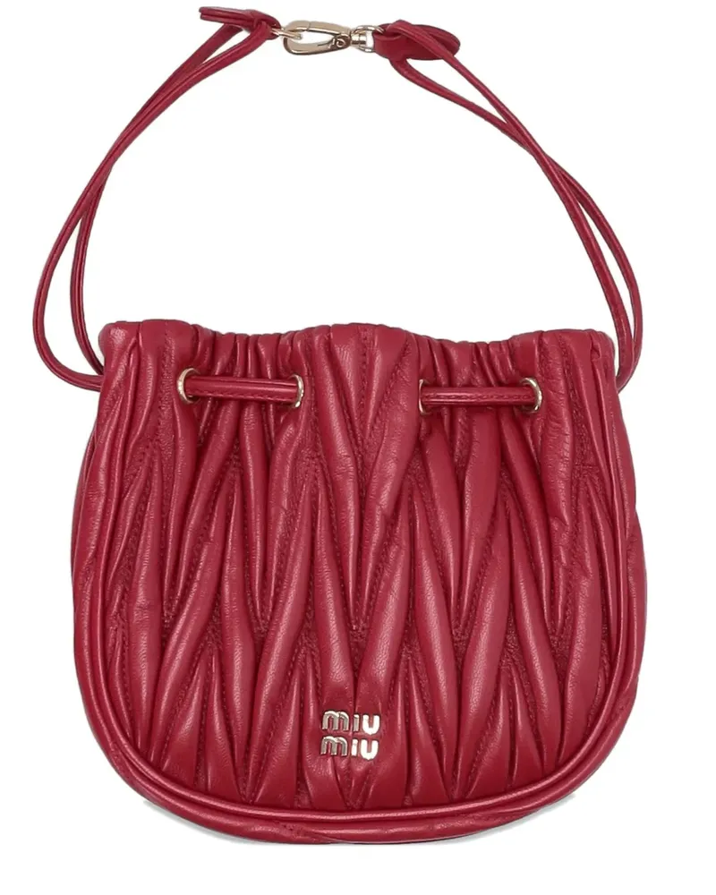 Miu Miu quilted leather mini bag - Rot Rot