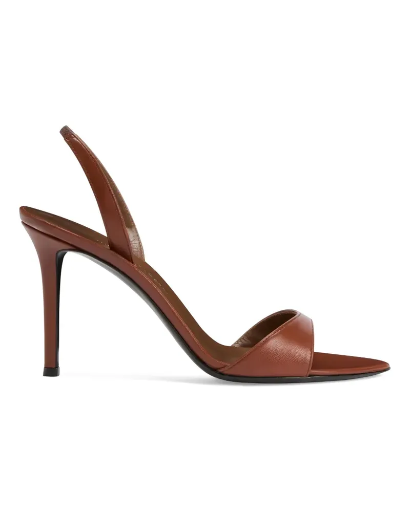 Giuseppe Zanotti Lilibeth laminated leather sandals - Braun Braun