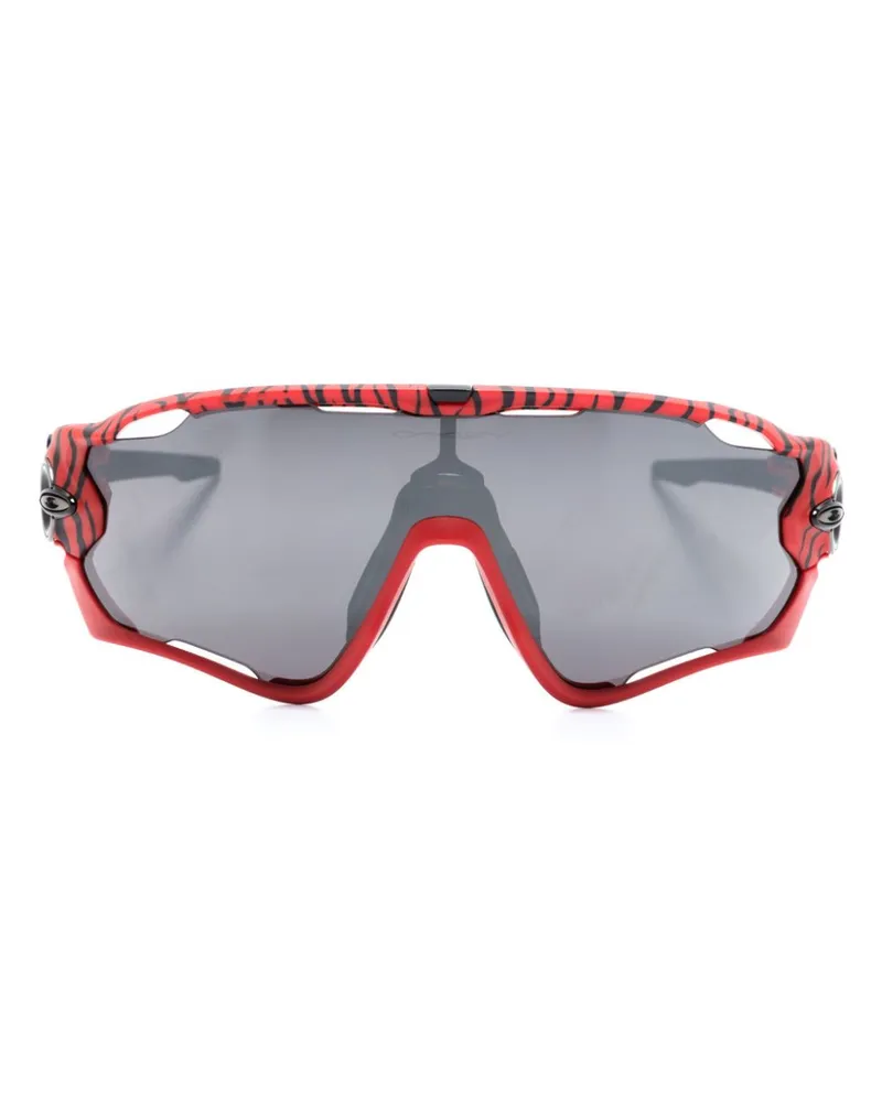 Oakley Jawbreaker Sonnenbrille mit Shield-Gestell - Schwarz Schwarz