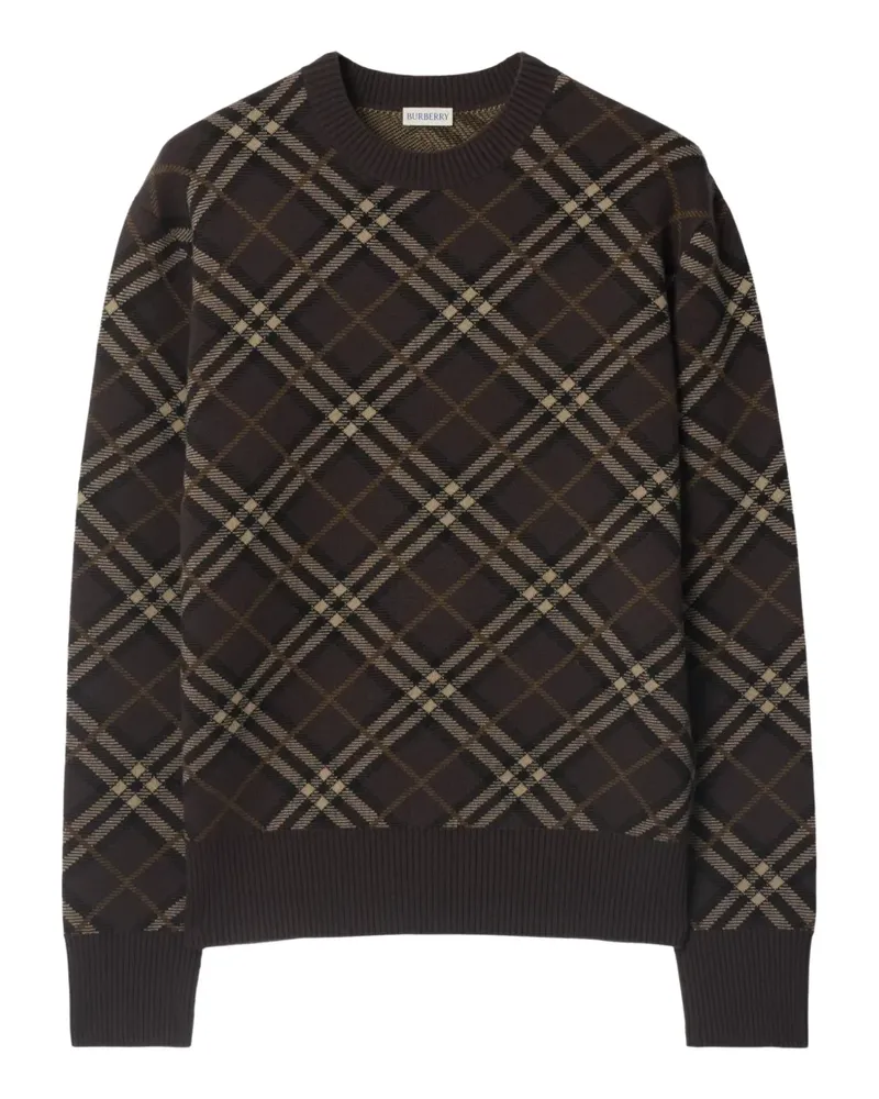 Burberry Karierter Kaschmirpullover - Braun Braun