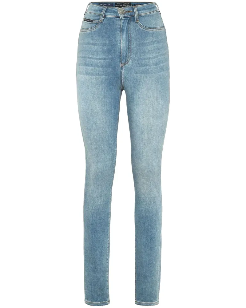 Philipp Plein Jeans mit hohem Bund - Blau Blau